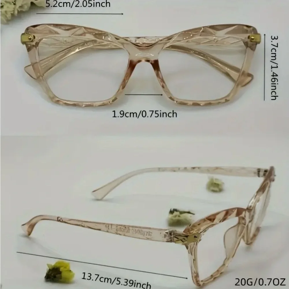 (New in Package) 2 PC Stylish Black and Clear Glasses